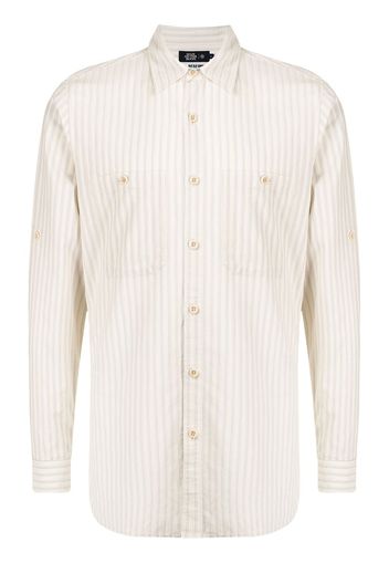 Man On The Boon. pocketed striped shirt - Toni neutri