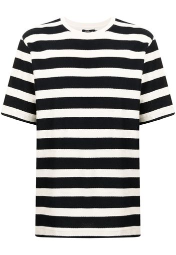 Man On The Boon. striped crew-neck T-shirt - Blu