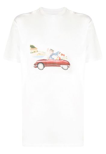 Man On The Boon. Mr Slowboy print T-shirt - Toni neutri