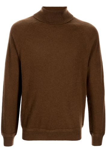 Man On The Boon. fine-knit rollneck sweater - Marrone