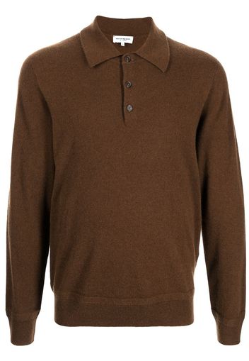 Man On The Boon. polo-neck knitted sweater - Marrone