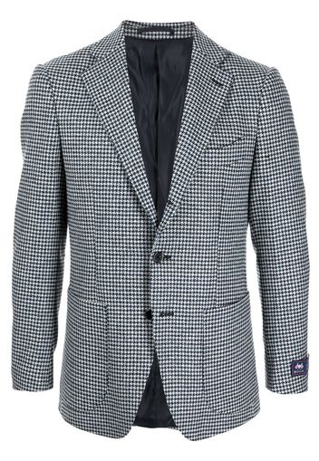 Man On The Boon. houndstooth-pattern flannel blazer - Blu