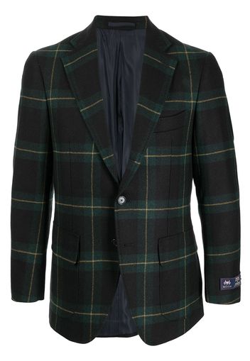 Man On The Boon. tartan-pattern single-breasted blazer - Verde