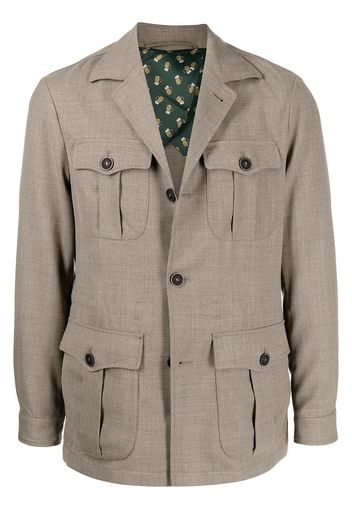 Man On The Boon. single-breasted wool jacket - Marrone