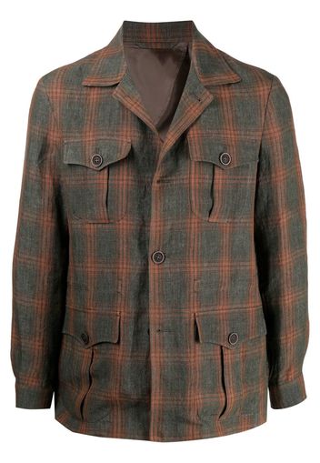 Man On The Boon. checked single-breasted blazer - Verde