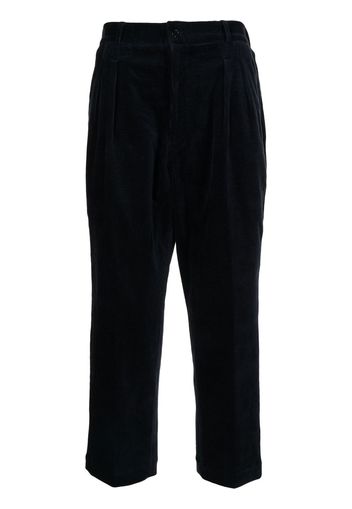 Man On The Boon. Pantaloni crop a coste - Blu