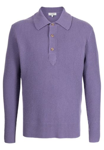 Man On The Boon. Maglione con colletto polo - Viola