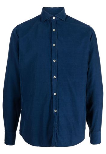 Man On The Boon. Camicia a coste - Blu