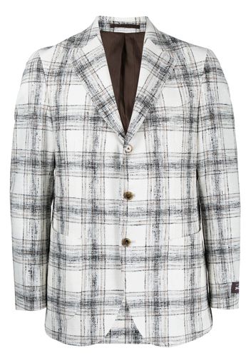 Man On The Boon. Ferla check-pattern single-breasted blazer - Toni neutri