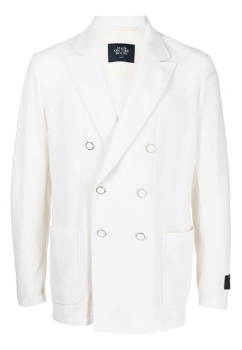 Man On The Boon. Bookle double-breasted blazer - Bianco