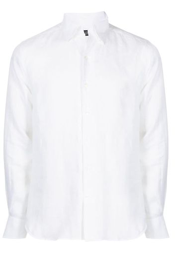 Man On The Boon. long-sleeved linen shirt - Bianco