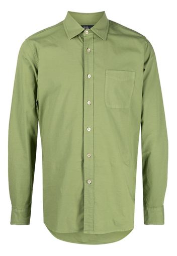 Man On The Boon. long-sleeve cotton-blend shirt - Verde