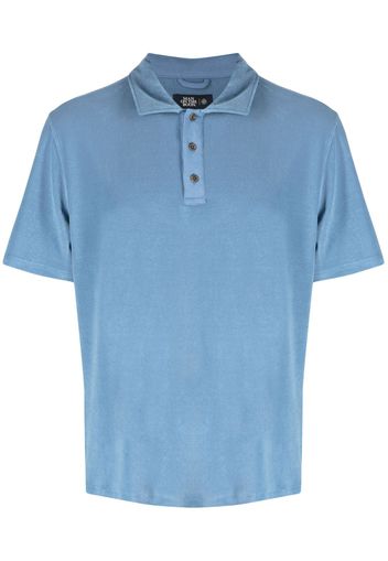 Man On The Boon. terry-cloth polo shirt - Blu