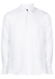 Man On The Boon. long-sleeved linen shirt - Bianco