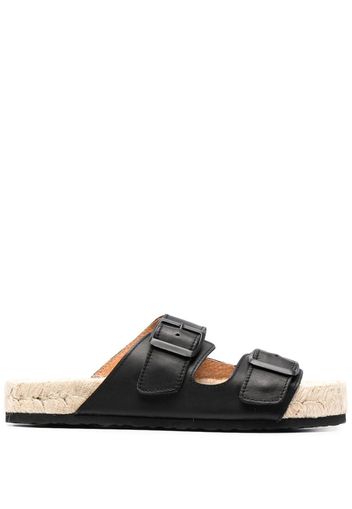 Manebi buckled platform sandals - Nero