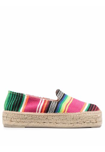 Manebi striped platform espadrilles - Rosa