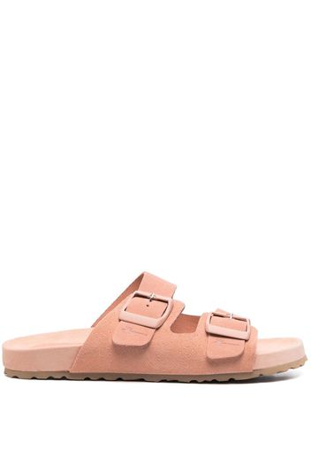 Manebi double-buckle suede sandals - Rosa