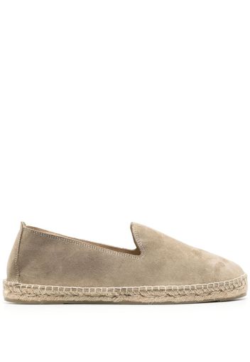 Manebi logo-debossed suede espadrilles - Toni neutri