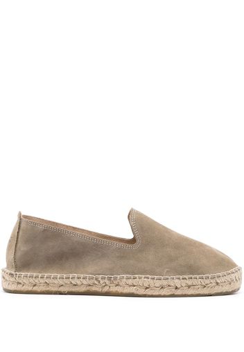 Manebi logo-debossed suede espadrilles - Toni neutri