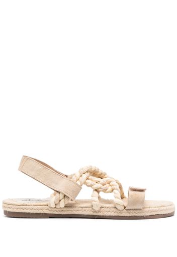 Manebi braided flat sandals - Toni neutri