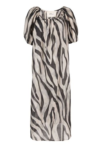 Manebi Capri zebra-print maxi dress - Nero