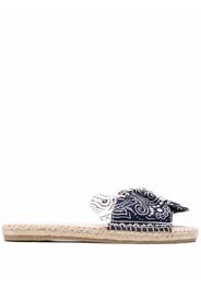 Manebi Hamptons bandana-bow sandals - Blu