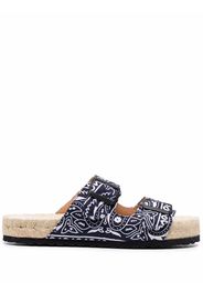 Manebi bandana-print sandals - Blu