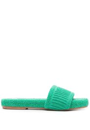 Manebi terrycloth flat slides - Verde