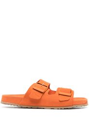 Manebi double-strap flat slides - Arancione