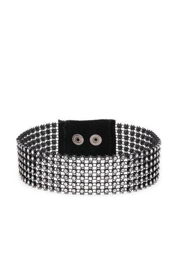 Manokhi crystal-embellished mesh choker - Nero