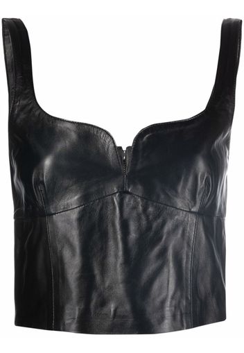 Manokhi Gilet crop - Nero