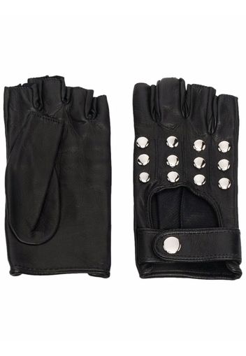 Manokhi silver-studded leather gloves - Nero