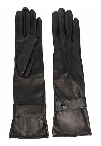 Manokhi longline leather gloves - Nero