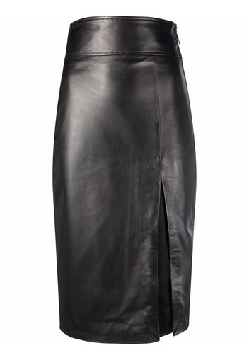 Manokhi Laura leather pencil skirt - Nero