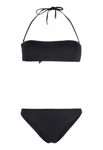 Manokhi halterneck bandeau-style bikini set - Nero