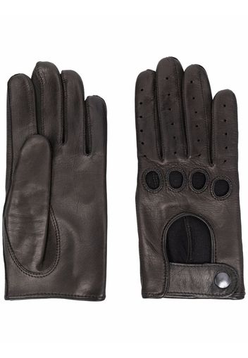 Manokhi full-finger leather gloves - Nero