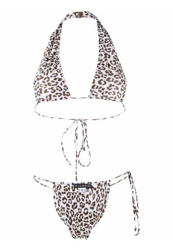 Manokhi leopard-print bikini set - Bianco