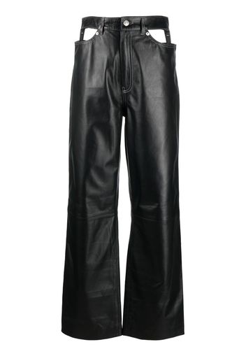 Manokhi Pantaloni con cut-out - Nero