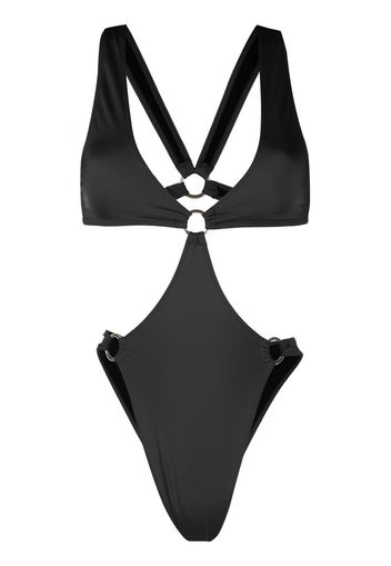 Manokhi cut-out V-neck one-piece - Nero