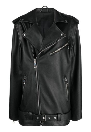Manokhi leather biker jacket - Nero