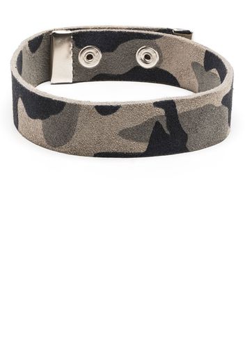 Manokhi Choker con stampa camouflage - Grigio