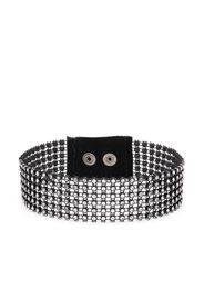 Manokhi crystal-embellished mesh choker - Nero