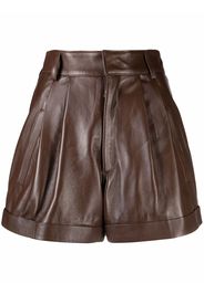 Manokhi Jett leather shorts - Marrone