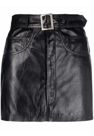 Manokhi leather mini skirt - Nero