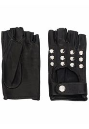 Manokhi silver-studded leather gloves - Nero