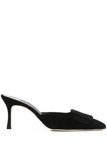 Manolo Blahnik Maysale buckled mules - Nero