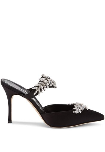 Manolo Blahnik crystal-embellished pointed-toe pumps - Nero