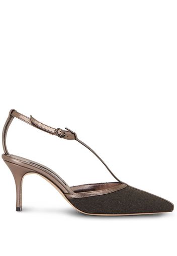 Manolo Blahnik Piglie ankle-strap pumps - Marrone