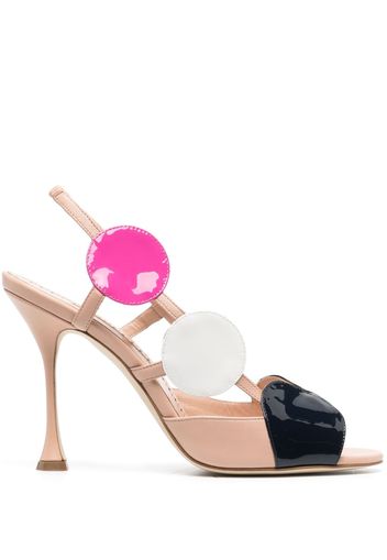 Manolo Blahnik Munir 110mm open-toe sandals - Toni neutri