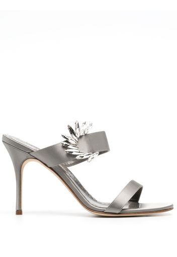 Manolo Blahnik Chivela 110mm open-toe mules - Grigio